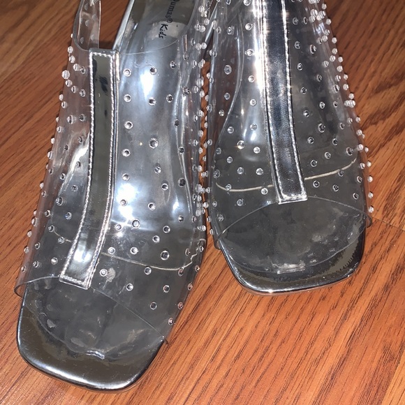 Rhinestone Clear Dress Heels, Worn 1x NO SCRATCHES OR MARKS, Stunning - Picture 4 of 7